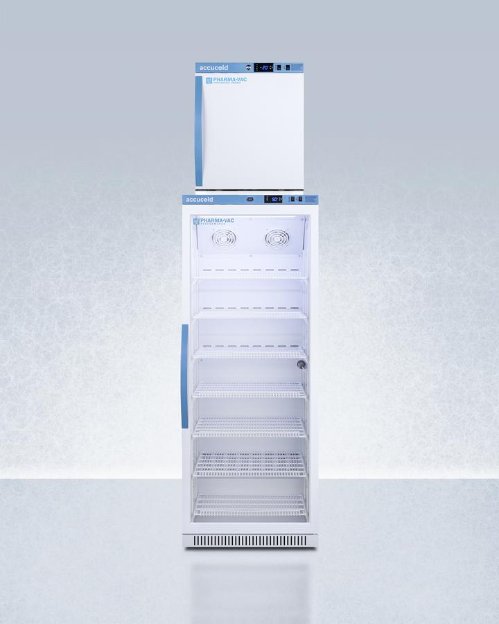Summit ARG12PVAFZ1PVSTACK 24" Wide Performance Series All-Refrigerator/All-Freezer Combination