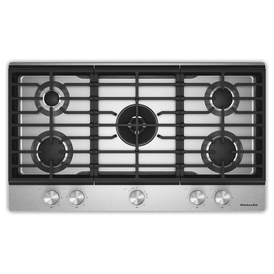 Kitchenaid KCGK536SSS Kitchenaid® 36 In. Gas Cooktop With 5 Burners And Integrated Wok Grate