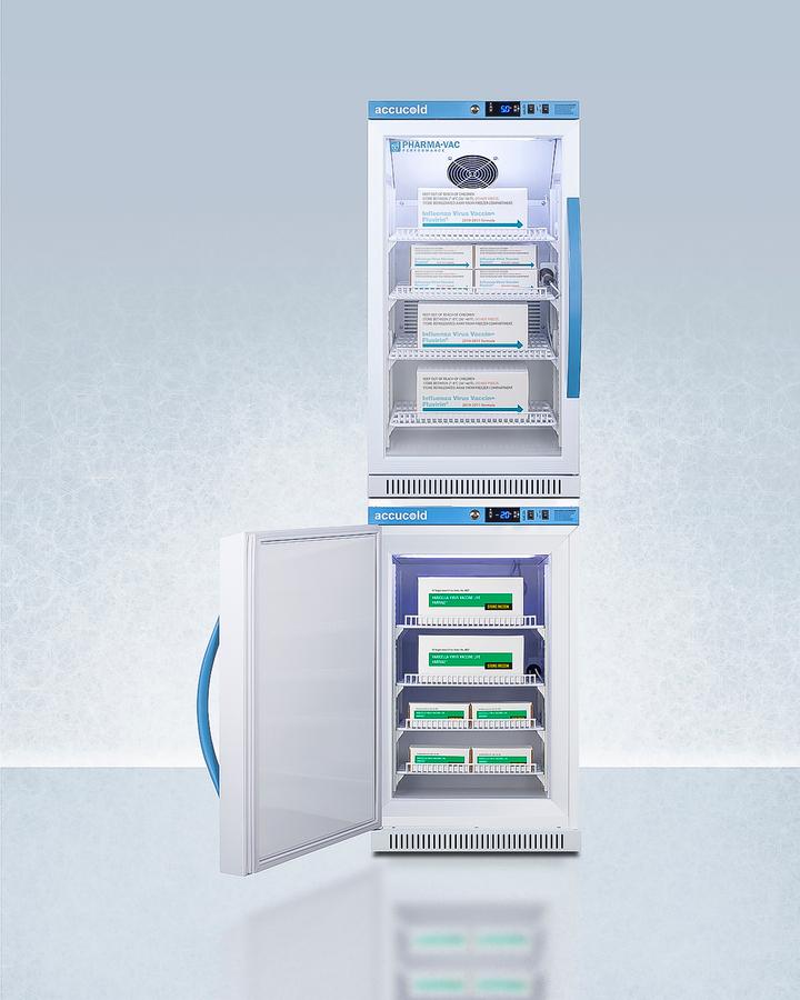 Summit ARG31PVBIADAAFZ2PVBIADASTACKLHD 20" Wide Performance Series All-Refrigerator/All-Freezer Combination