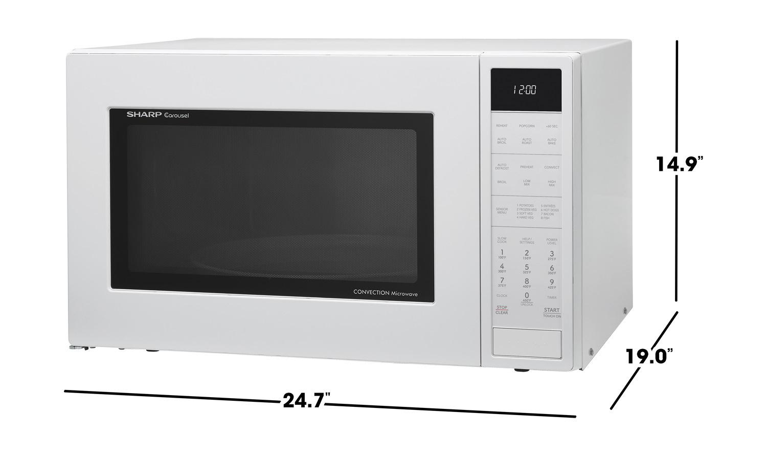 Sharp SMC1585KW Sharp 1.5 Cu. Ft. 900W White Convection Countertop Microwave Oven