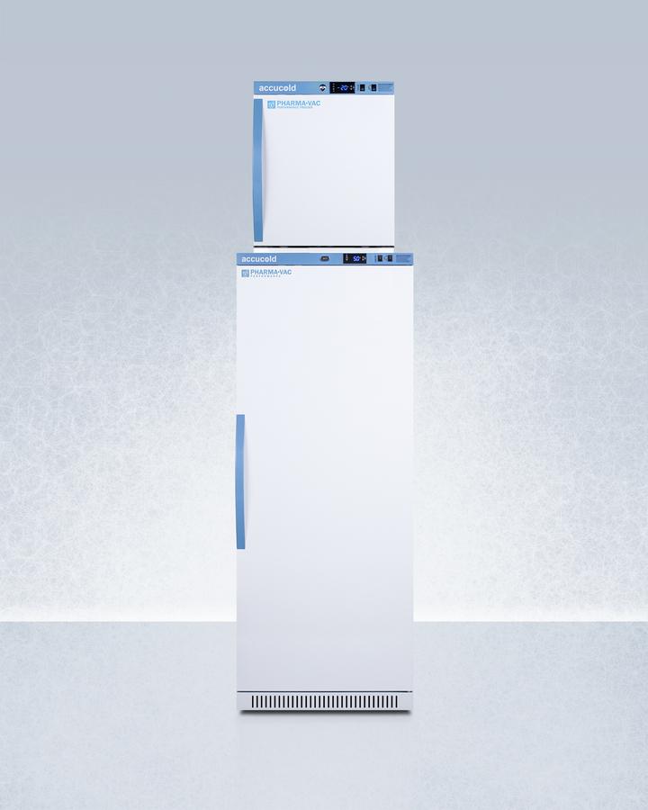 Summit ARS12PVAFZ1PVSTACK 24" Wide Performance Series All-Refrigerator/All-Freezer Combination