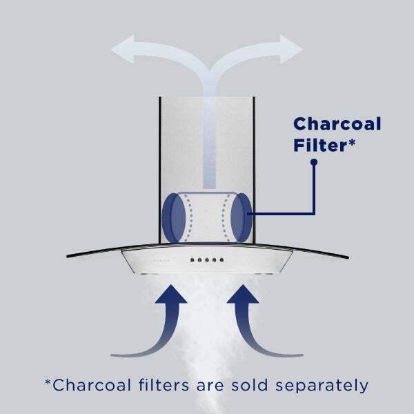 Hauslane WM630SS36 Hauslane Chef 36-In Convertible Stainless Steel Wall-Mounted Range Hood