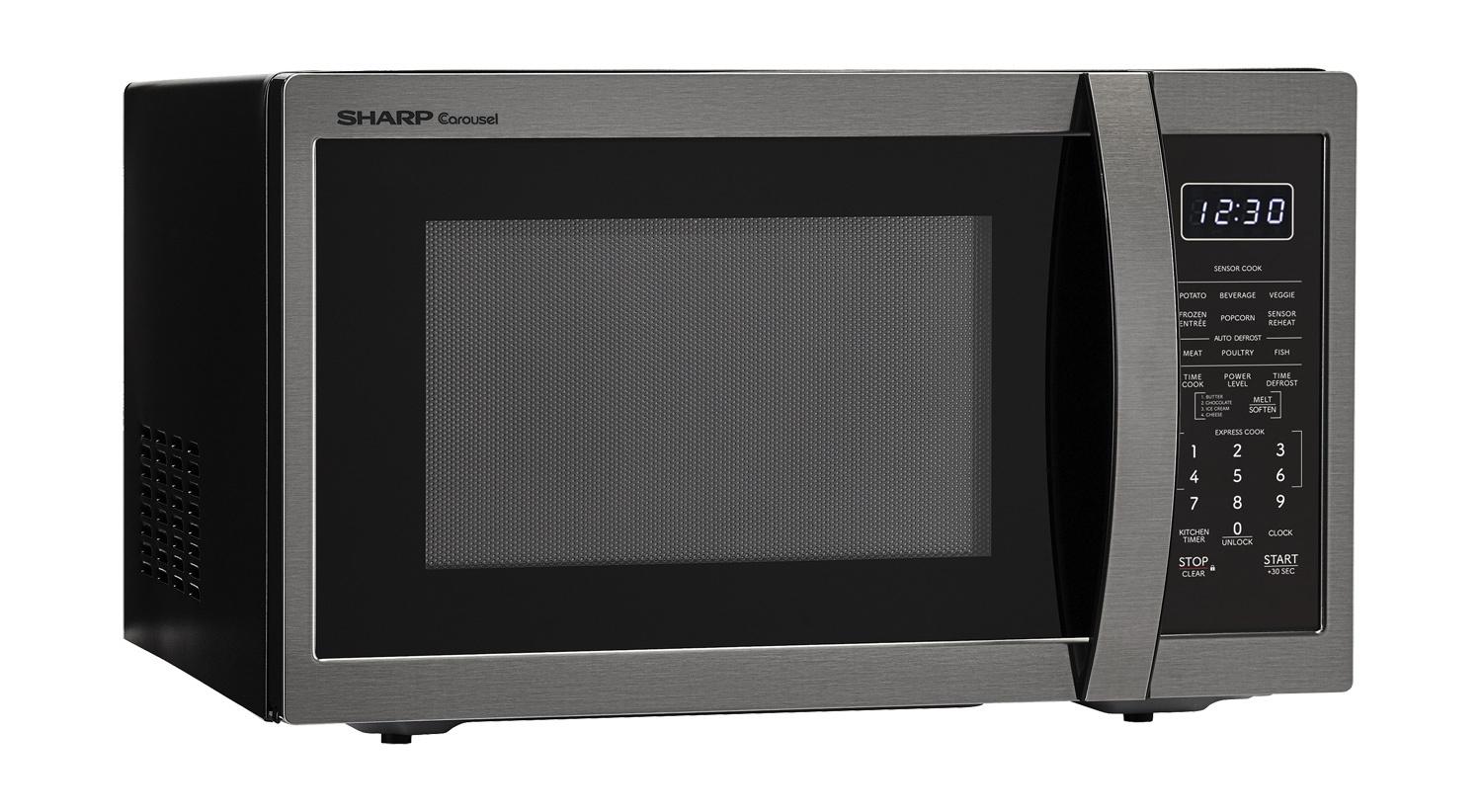 Sharp SMC1452KH Sharp 1.4 Cu. Ft. 1100W Black Stainless Steel Countertop Microwave Oven