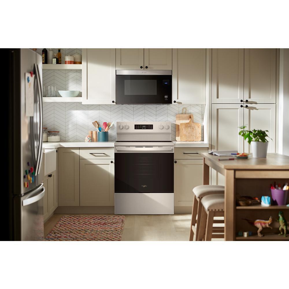 Whirlpool WFES5730SB 30-Inch Electric Range With Air Cooking Technology