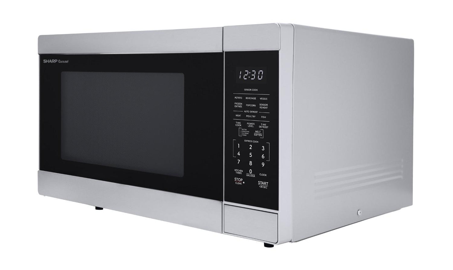 Sharp SMC1662KS Sharp 1.6 Cu. Ft. 1100W Stainless Steel Countertop Microwave Oven