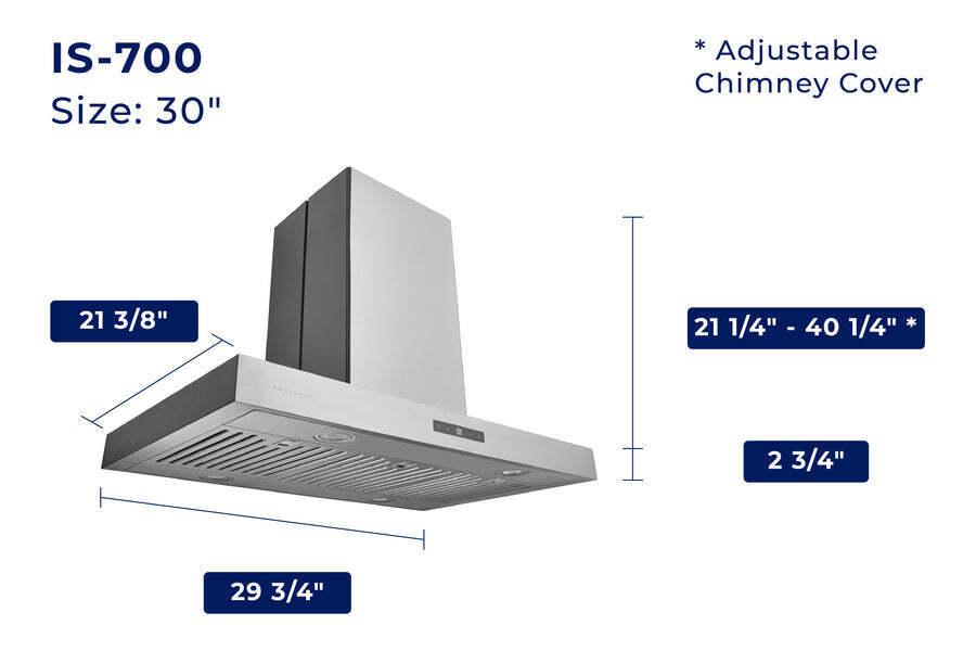 Hauslane IS700SS30 Island Range Hood - Thumbnail 5
