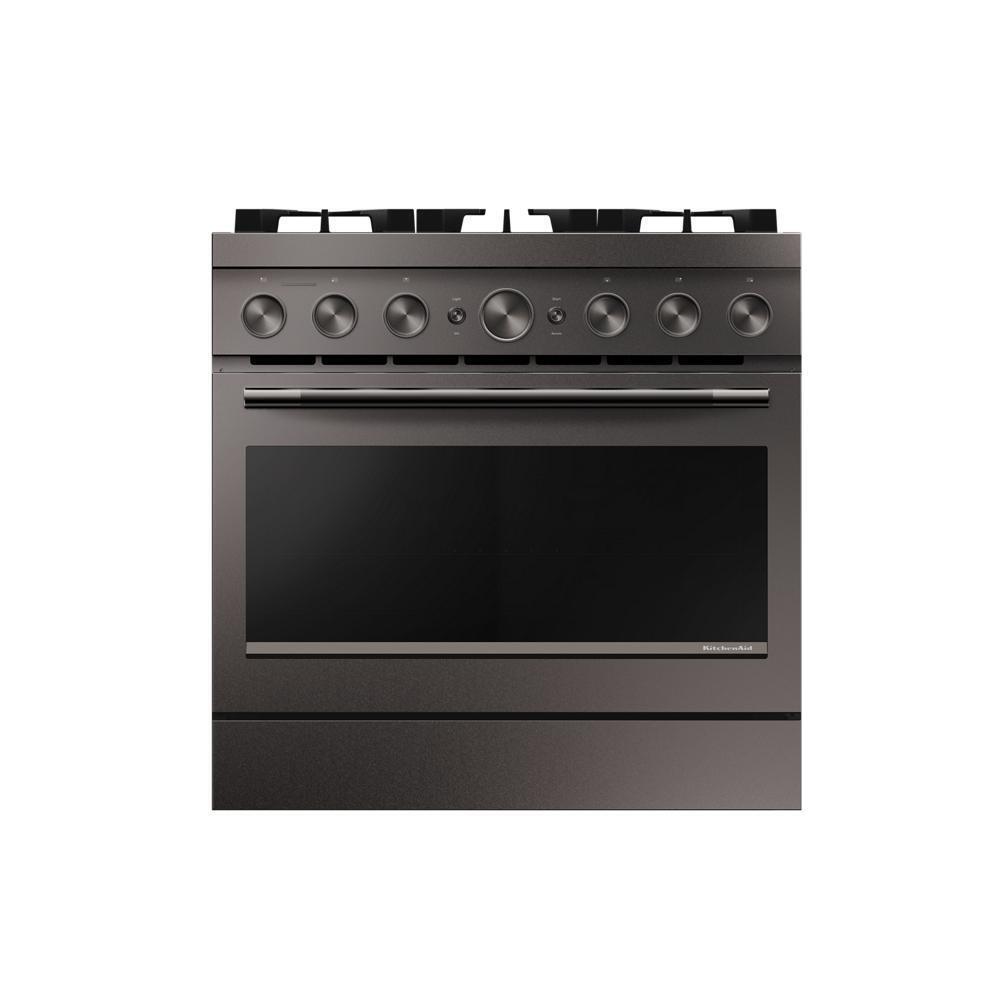 Kitchenaid KFDS936SBE 36-Inch 6 Burner Commercial-Style Dual Fuel Range With No Preheat Air Fry Mode