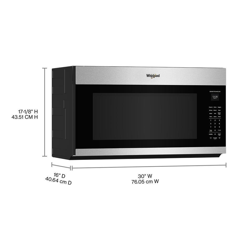 Whirlpool WMMS5630TZ 2.1 Cu. Ft. Microwave Hood With Sensor Cooking And Accupop™