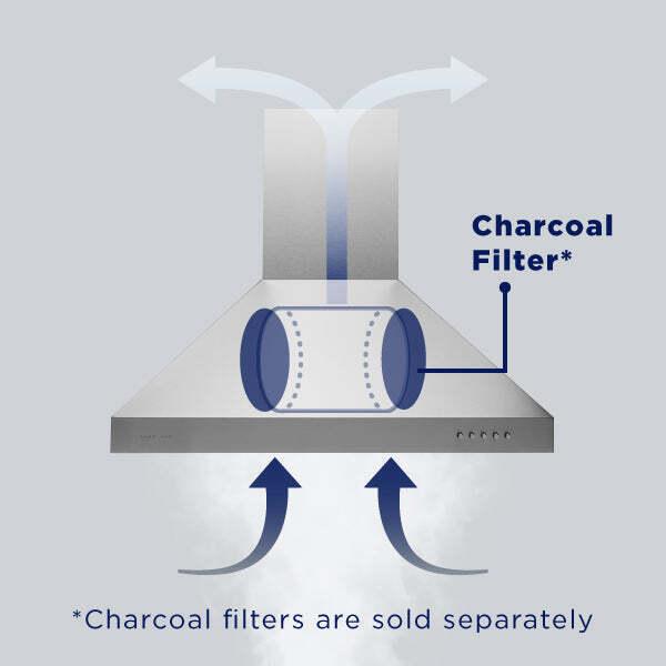 Hauslane WM530SS30B Hauslane Chef 30-In Convertible Stainless Steel Wall-Mounted Range Hood