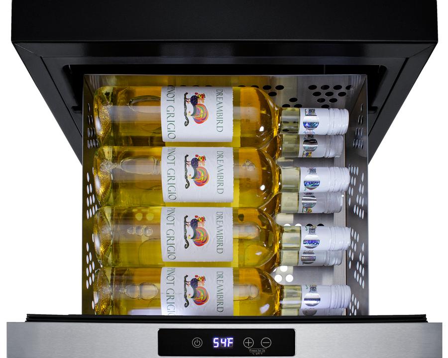 Summit COOL1D 18" Wide Built-In Wine/Beverage Cooler Drawer
