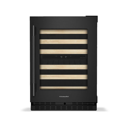 Kitchenaid KUWR524SBE 24" Undercounter Wine Cellar With Full-Extension Wood-Front Racks