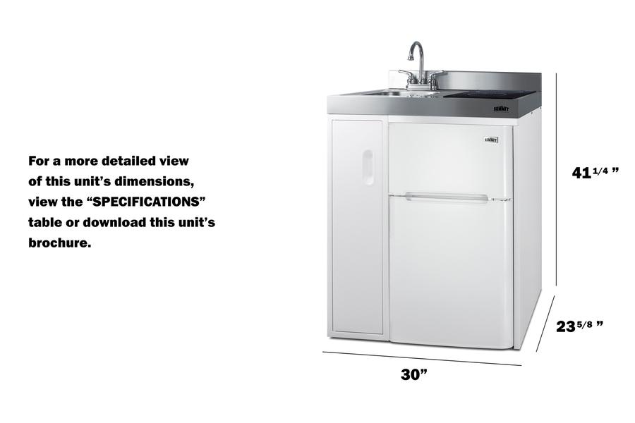 Summit C30IND 30" Wide All-In-One Kitchenette