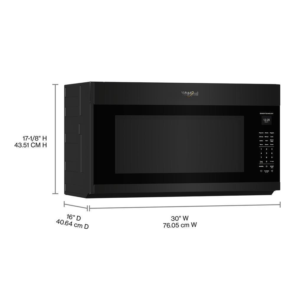 Whirlpool WMMS5630TB 2.1 Cu. Ft. Microwave Hood With Sensor Cooking And Accupop™