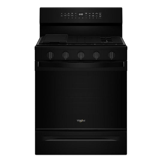 Whirlpool WFGS7530RB 30-Inch Smart Gas Range With Air Cooking Technology, No Preheat Air Fry, Steam/Self Clean And High Speed Preheat