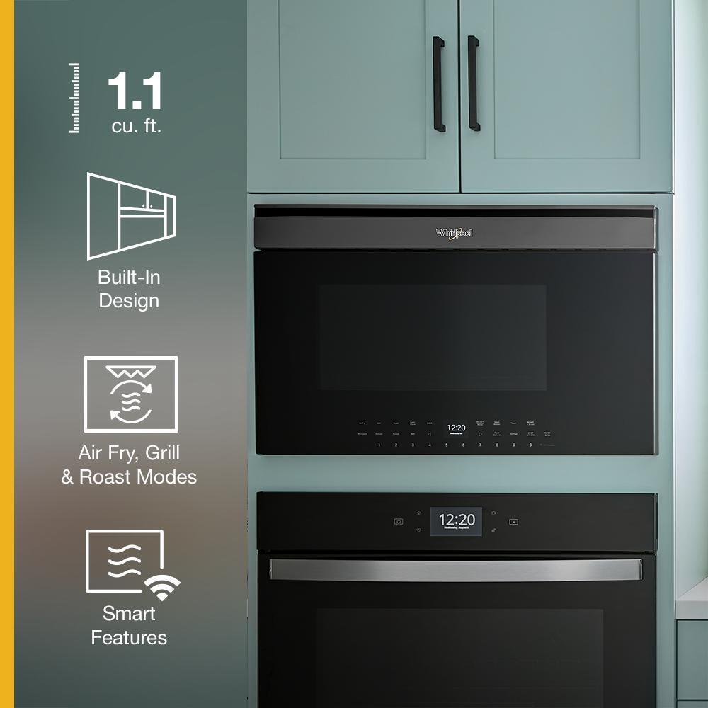 Whirlpool WMBT7030SV 30-Inch Built-In Smart Multifunctional Microwave Oven With Air Fry - 1,000 Watts