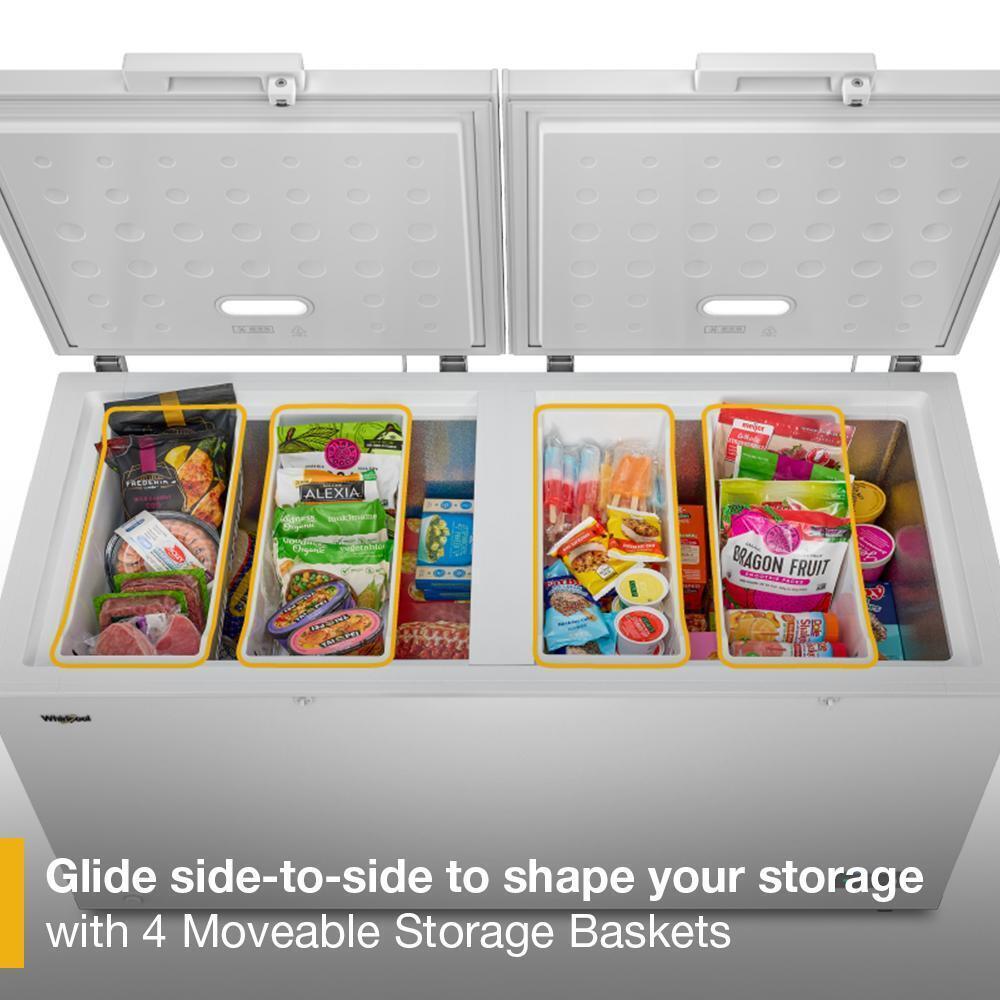 Whirlpool WZCC5519TW Whirlpool® 19 Cu. Ft. Convertible Freezer-To-Fridge Chest Freezer With 4 Storage Baskets