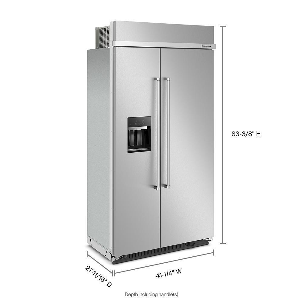 Kitchenaid KBSD702MSS 25.1 Cu. Ft. 42" Built-In Side-By-Side Refrigerator With Ice And Water Dispenser