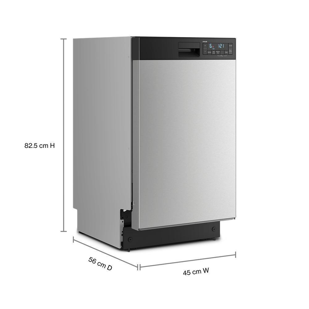 Whirlpool WDFS5118SS 18" Stainless Steel Dishwasher With Half Load Cycle And Triple Spray Arms - 48 Dba