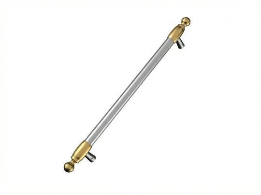 Bertazzoni HK24HERDWXG Stainless Steel With Gold Finials Handle Kit For 24 Dishwasher Stainless Steel/Gold