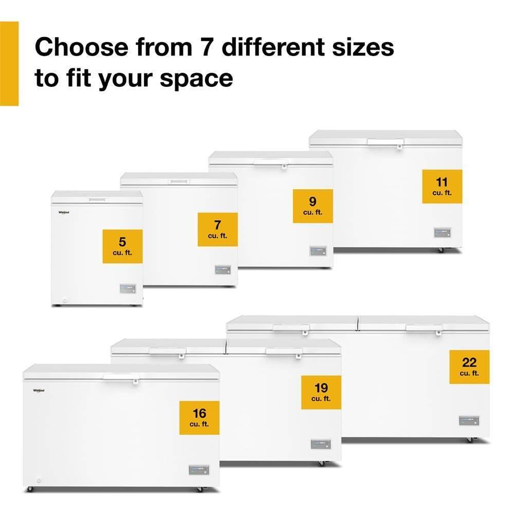 Whirlpool WZCC5516TW Whirlpool® 16 Cu. Ft. Convertible Freezer-To-Fridge Chest Freezer With 3 Storage Baskets