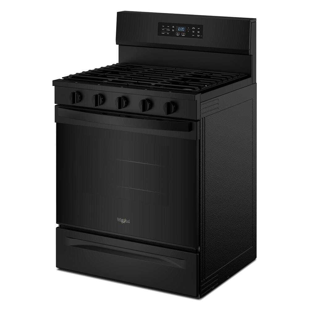 Whirlpool WFGS5730SB 30-Inch Gas Range With Air Cooking Technology And Ez-2-Lift™ Hinged Grates