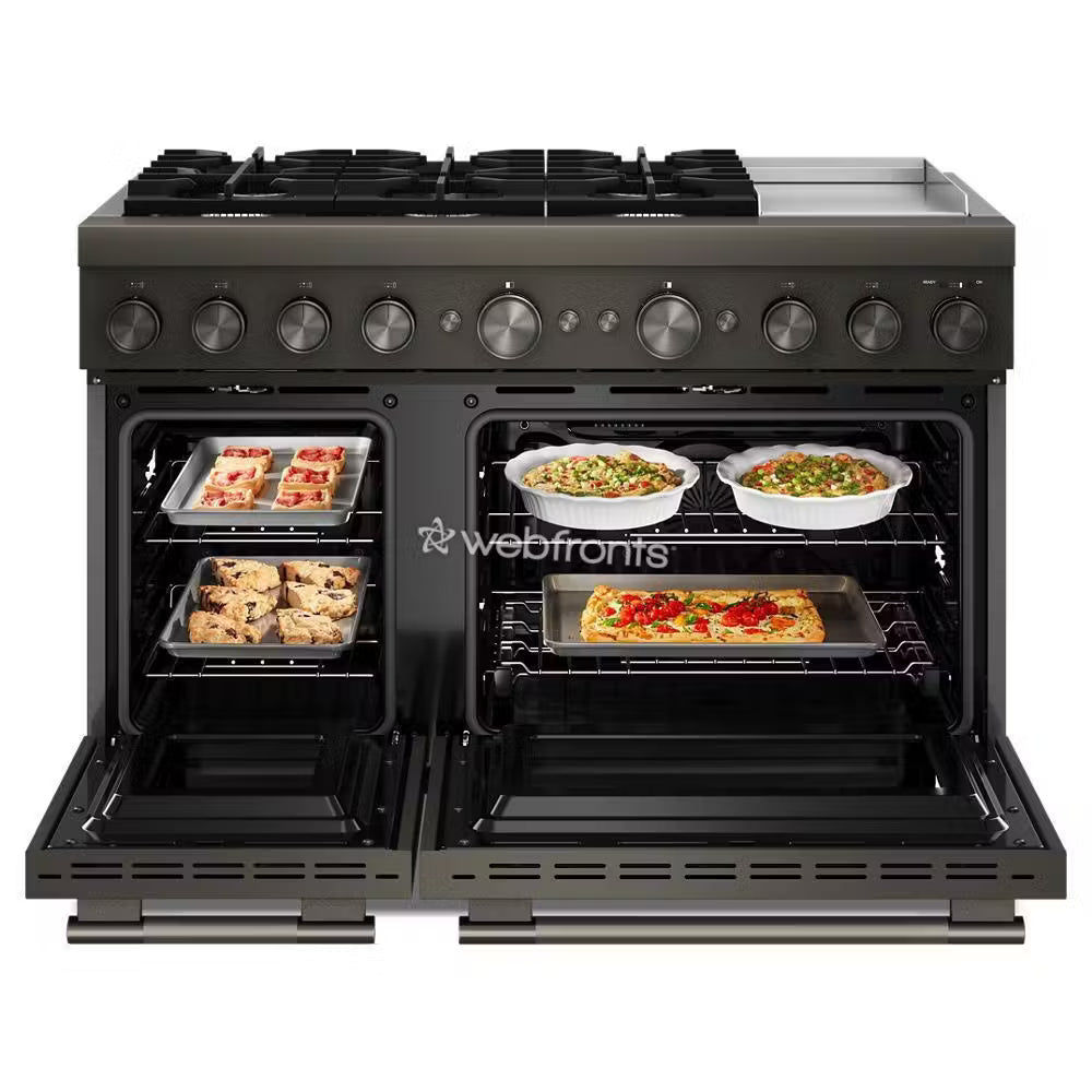 Kitchenaid KFDD948SBE 48-Inch 6 Burner Commercial-Style Dual Fuel Range With Griddle