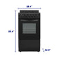 Element Appliance EGR204MCCB Element 1.9 Cu. Ft. 20 Gas Range - Black (Egr204Mccb)