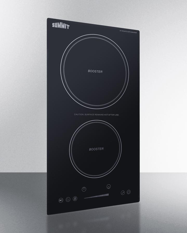 Summit SINCH230V2B 12" Wide 208-240V 2-Zone Induction Cooktop Induction Cooktop With Safety Shutoff