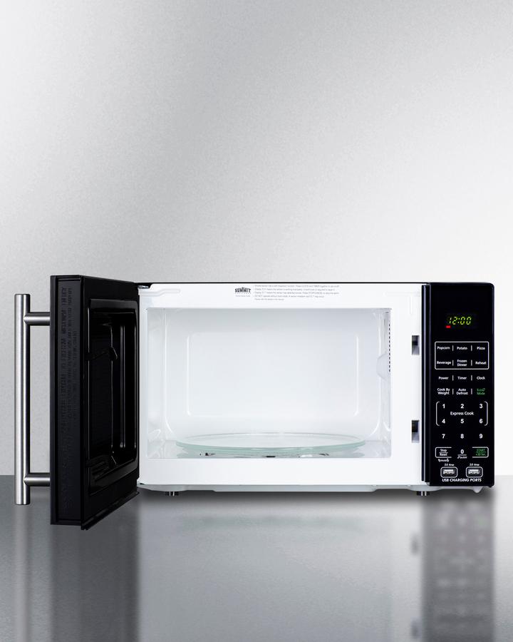 Summit SM903BSA1 Compact Microwave With Usb Ports And Allocator