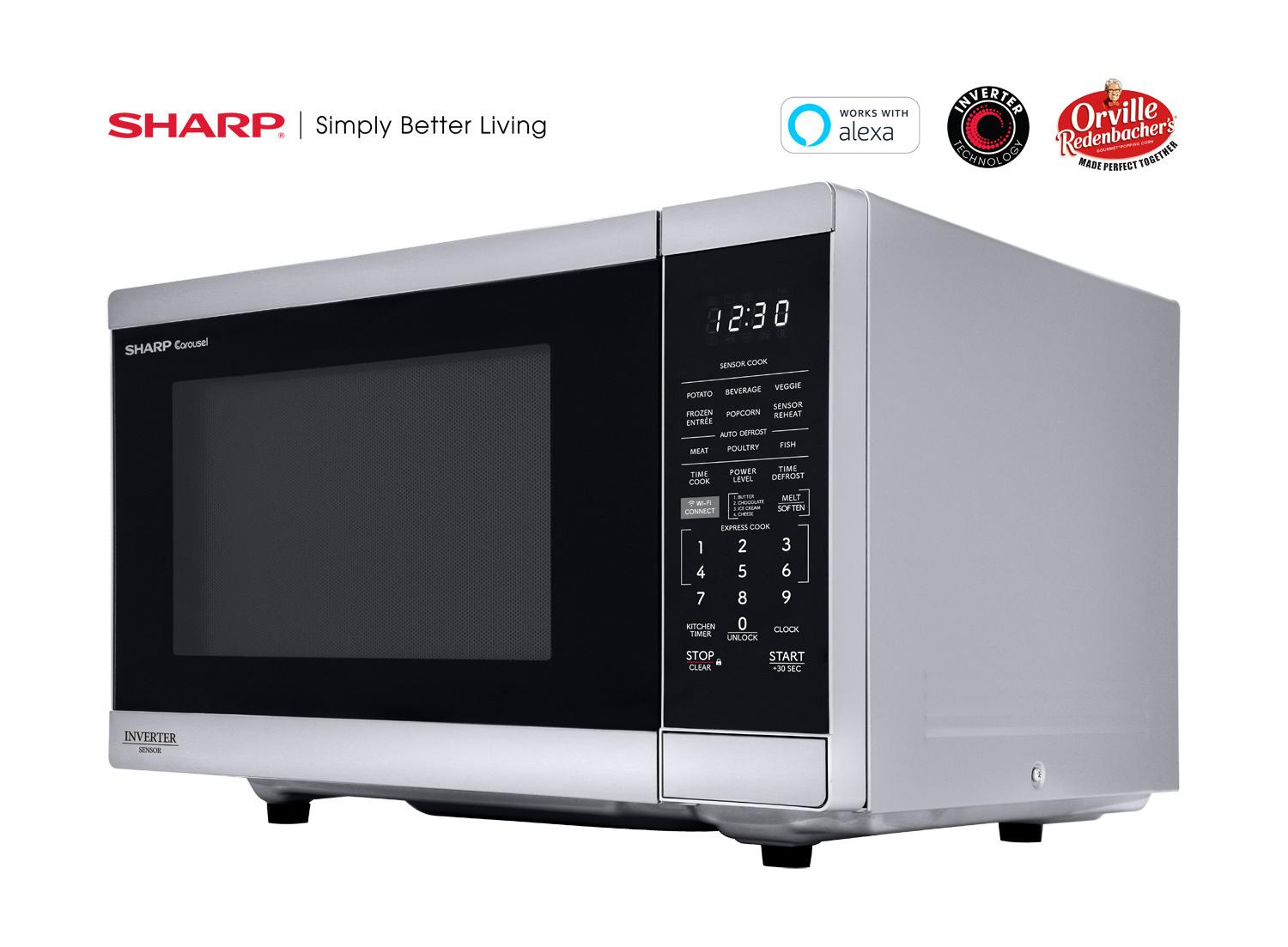 Sharp SMC1469KS Sharp 1.4 Cu. Ft. 1100W Smart Stainless Steel Microwave Oven With Inverter Technology