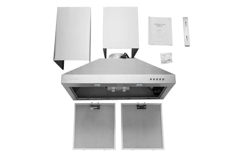 Hauslane WM530SS30B Hauslane Chef 30-In Convertible Stainless Steel Wall-Mounted Range Hood