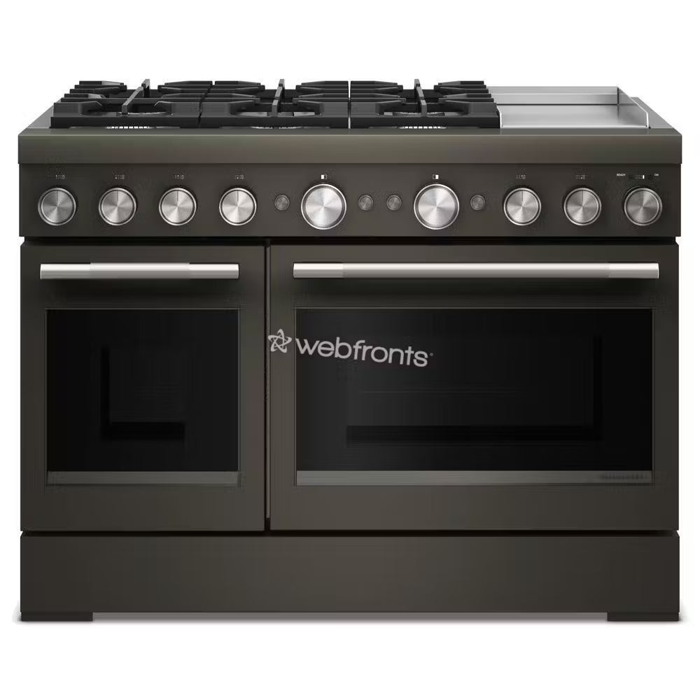 Kitchenaid KFDD948SBE 48-Inch 6 Burner Commercial-Style Dual Fuel Range With Griddle
