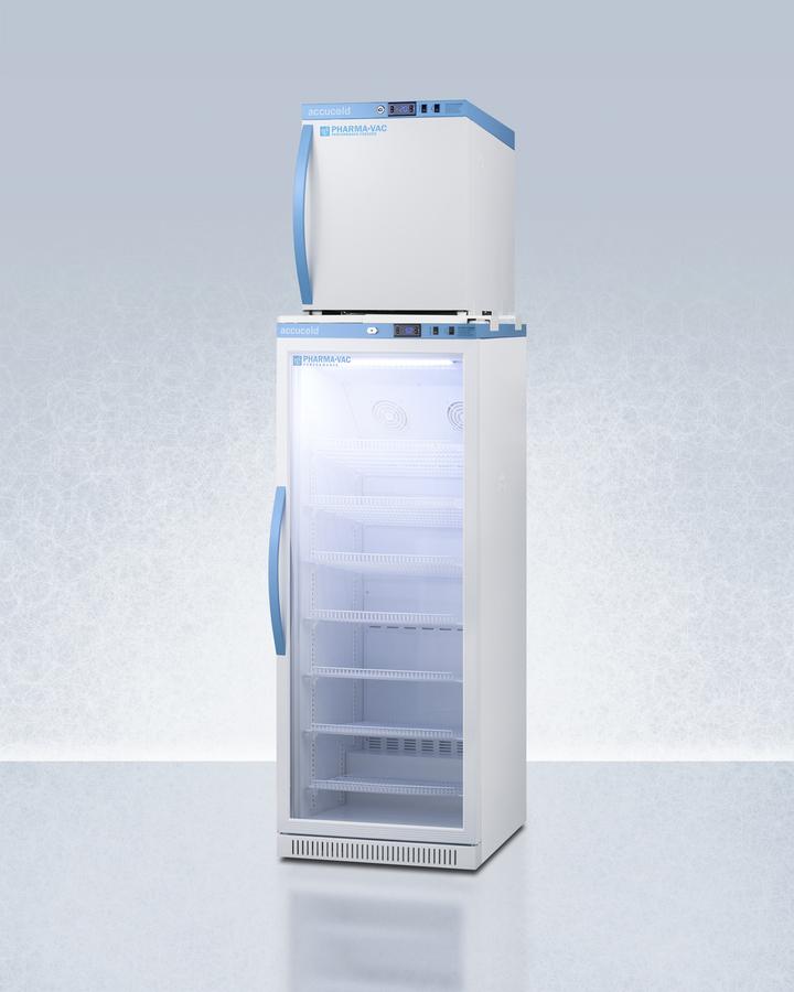 Summit ARG12PVAFZ1PVSTACK 24" Wide Performance Series All-Refrigerator/All-Freezer Combination