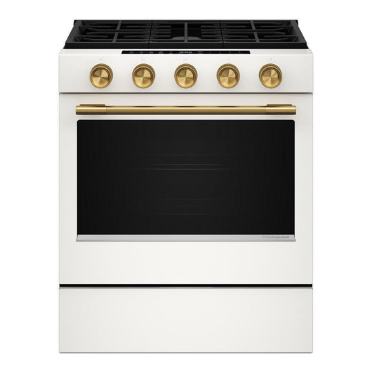 Kitchenaid KSGS530SPL 5.0 Cu. Ft. Smart Slide-In Gas Range With Convection Cooking Modes And 2-In-1 Burner