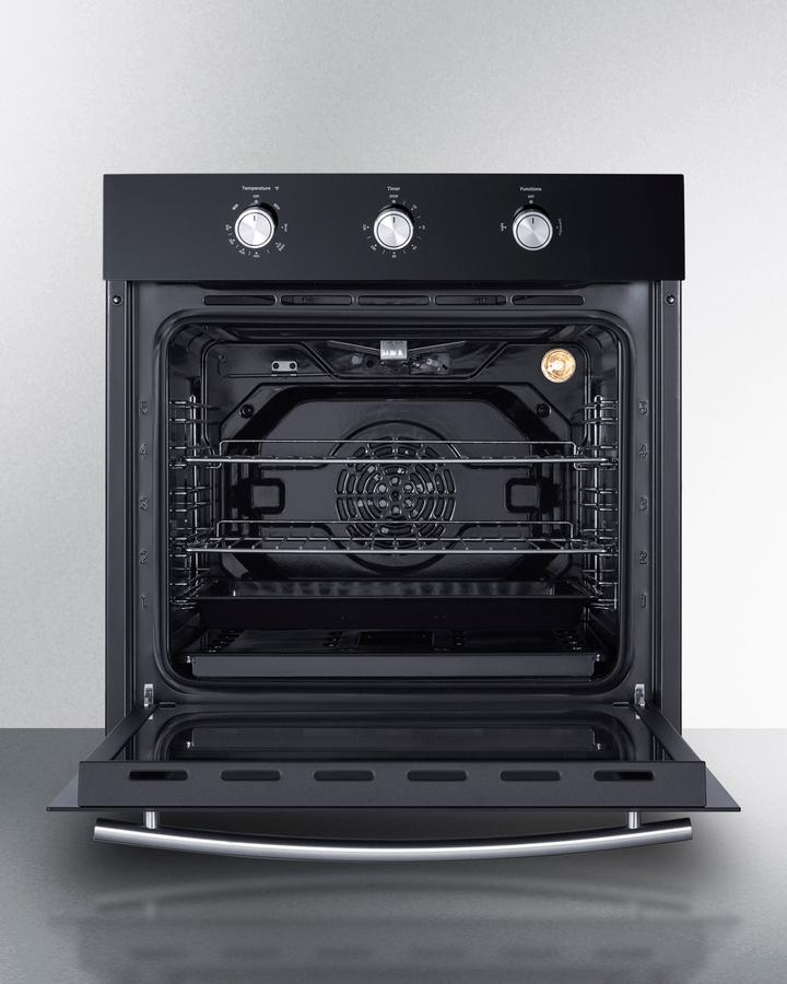 Summit SGW241BK 24" Wide Gas Wall Oven