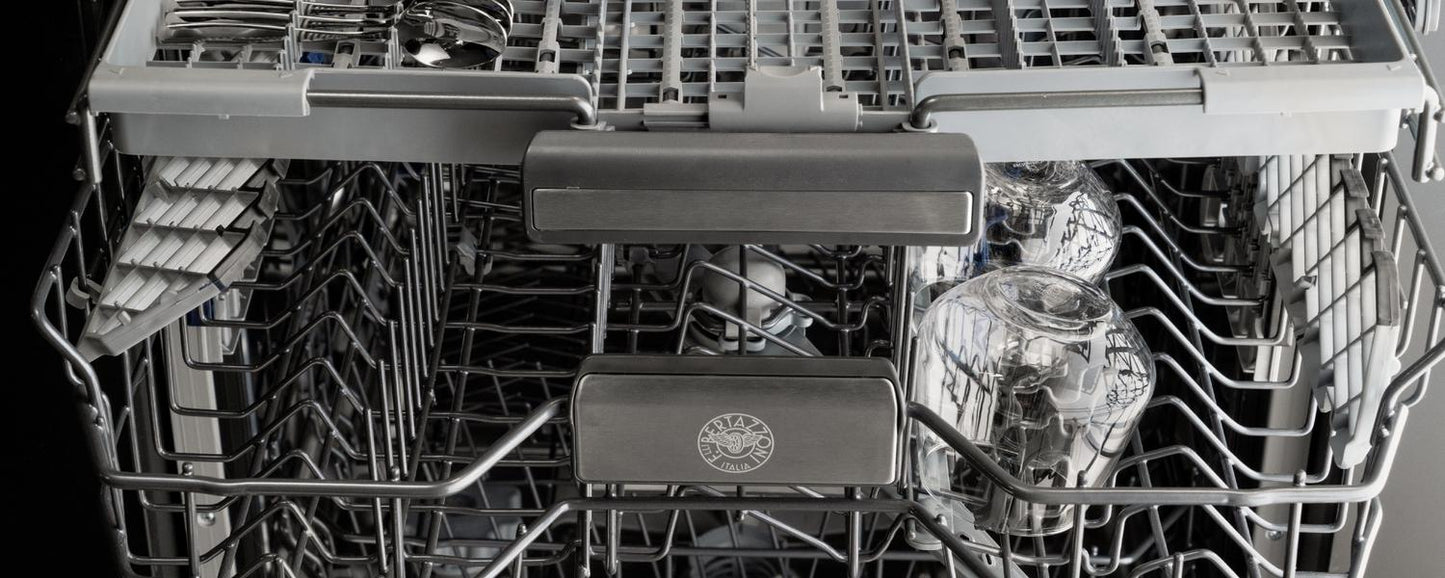 Bertazzoni DW24T3IPT26 24 Inch Dishwasher Tall Tub Full Touch User Interface, 16 Place Settings, 39 Db, 8 Wash Cycles Panel Ready