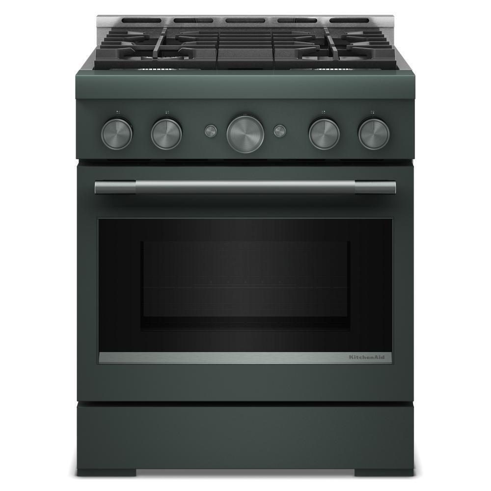 Kitchenaid KFGS930SJP Kitchenaid® 30-Inch 4 Burner Commercial-Style Gas Range With No Preheat Air Fry Mode