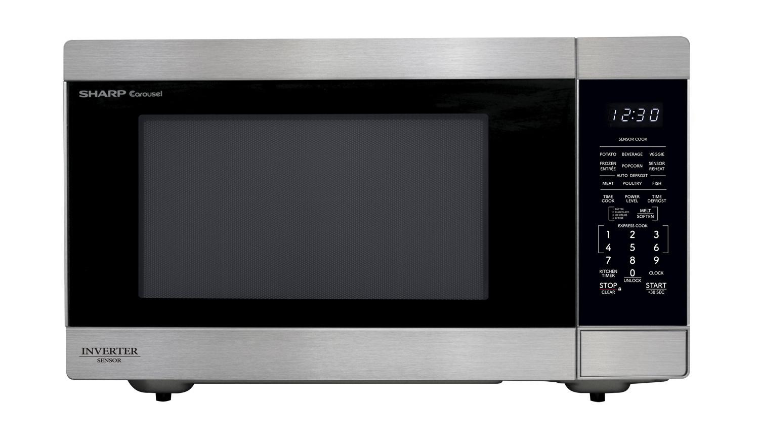 Sharp SMC2266KS Sharp 2.2 Cu. Ft. 1200W Stainless Steel Countertop Microwave Oven With Inverter Technology