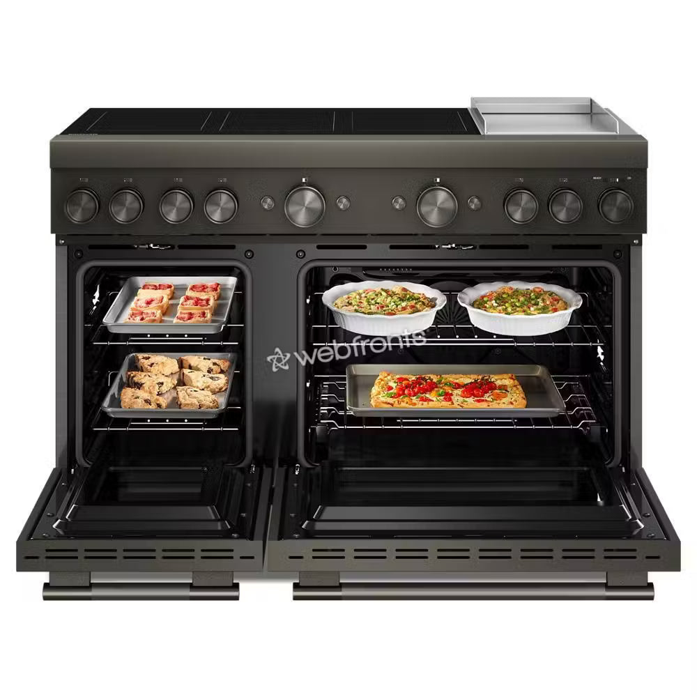 Kitchenaid KFID948SBE 48-Inch 6-Element Induction Freestanding Commercial-Style Range With Griddle