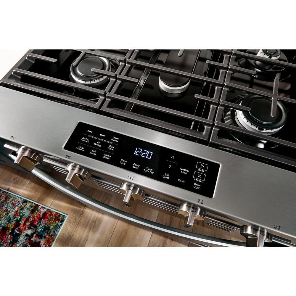 Whirlpool WSGS5030SW 30-Inch Gas Smart Range With Air Cooking Technology