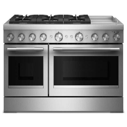 Kitchenaid KFDD948SSS 48-Inch 6 Burner Commercial-Style Dual Fuel Range With Griddle