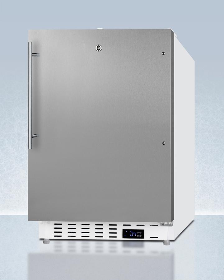 Summit ADA404REFSSHVLHD 20" Wide Built-In Healthcare All-Refrigerator, Ada Compliant