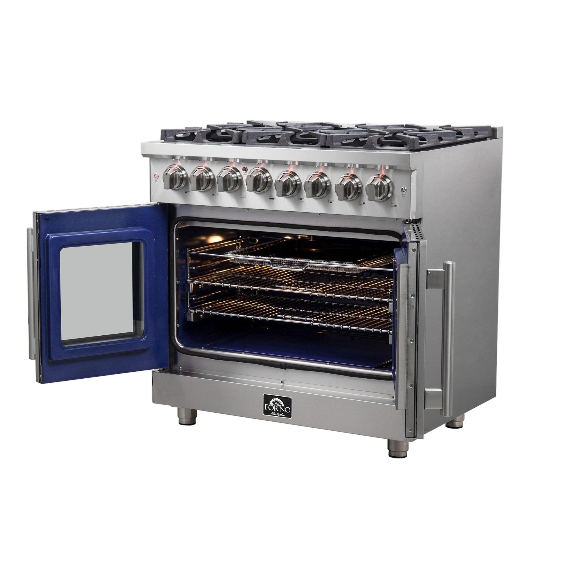 Forno FFSGS632536 Forno Massimo 36" Freestanding French Door Dual Fuel Range