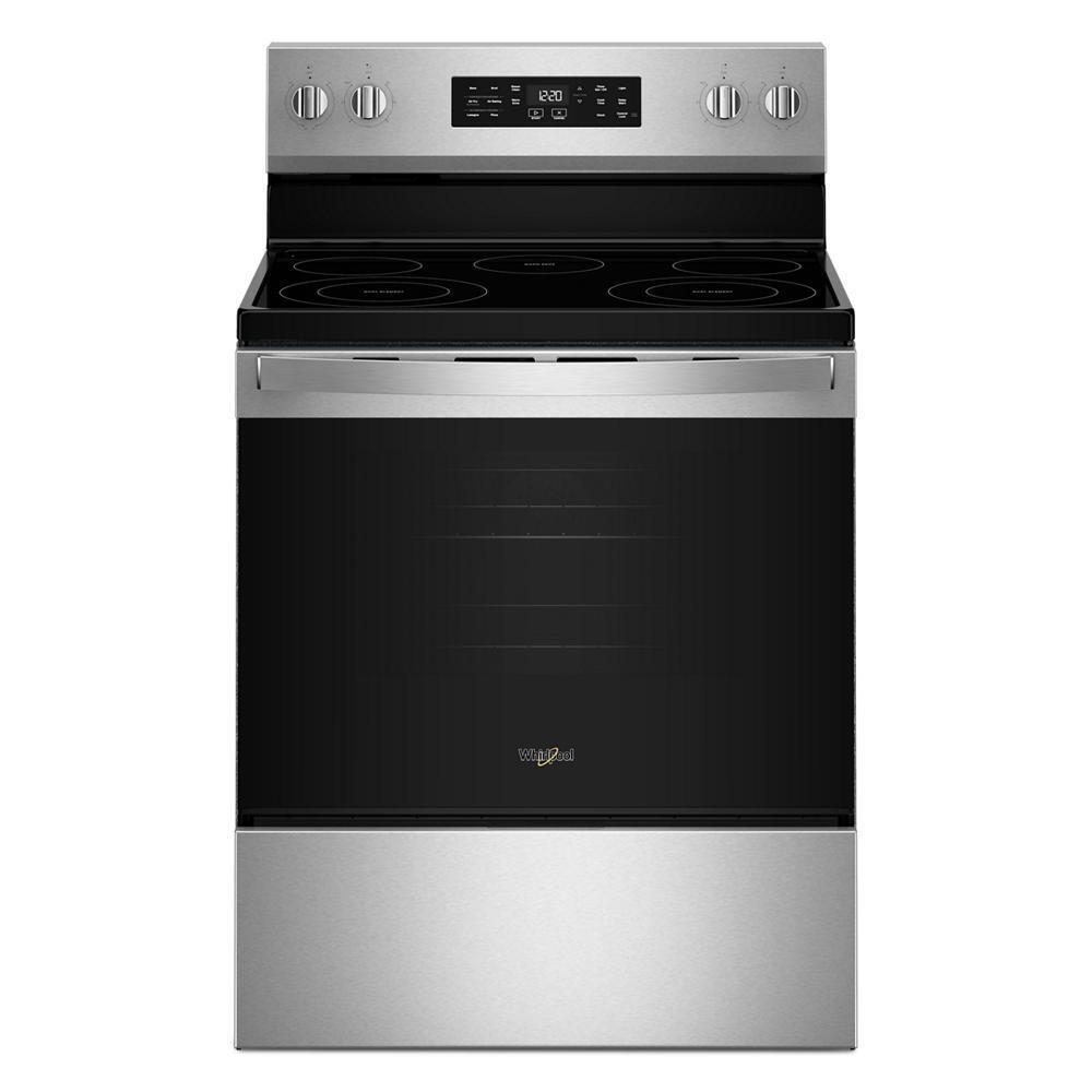 Whirlpool WFES4530SS 30-Inch Electric Range With Air Cooking Technology And Steam Clean
