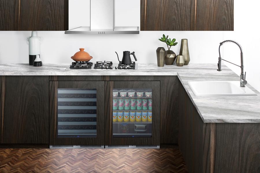 Summit SDHW2442PNRLHD 24" Wide Built-In Wine Cellar (Panel Not Included)
