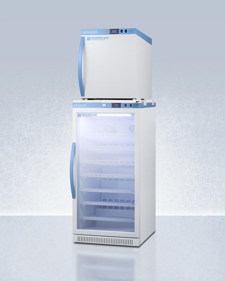 Summit ARG8PVAFZ1PVSTACK 24" Wide Performance Series All-Refrigerator/All-Freezer Combination