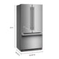 Kitchenaid KRFC136TPS 22 Cu. Ft. 36-Inch Counter-Depth French Door Refrigerator With Internal Water Dispenser