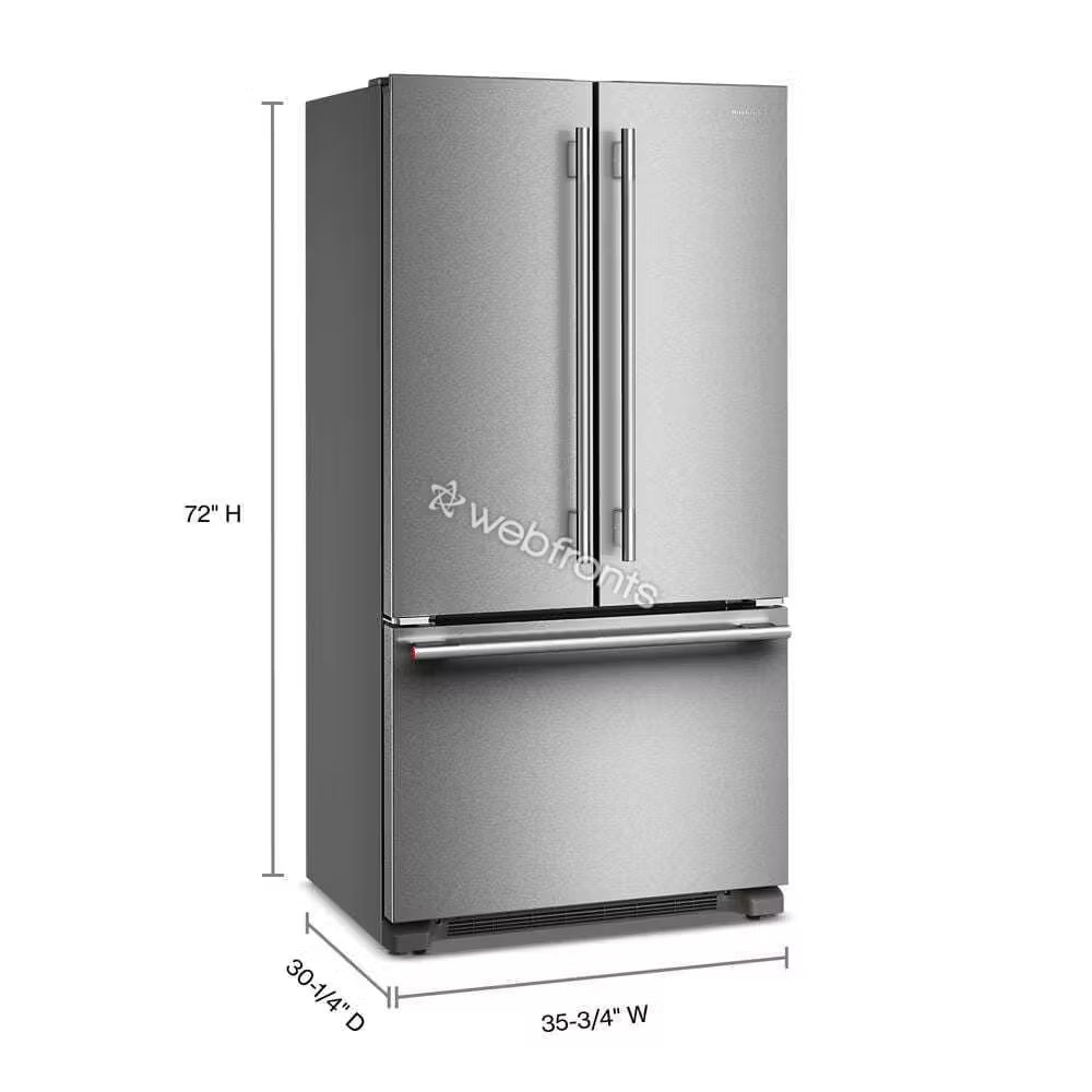 Kitchenaid KRFC136TPS 22 Cu. Ft. 36-Inch Counter-Depth French Door Refrigerator With Internal Water Dispenser