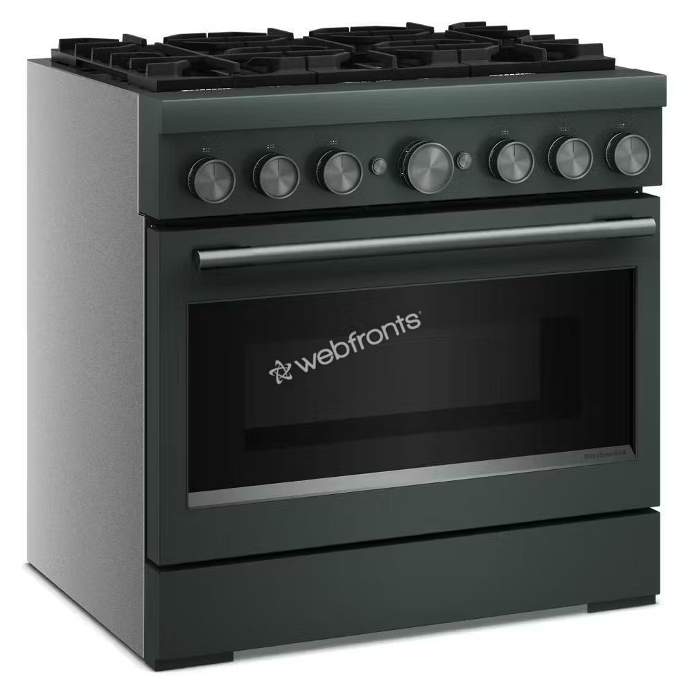 Kitchenaid KFDS936SJP 36-Inch 6 Burner Commercial-Style Dual Fuel Range With No Preheat Air Fry Mode