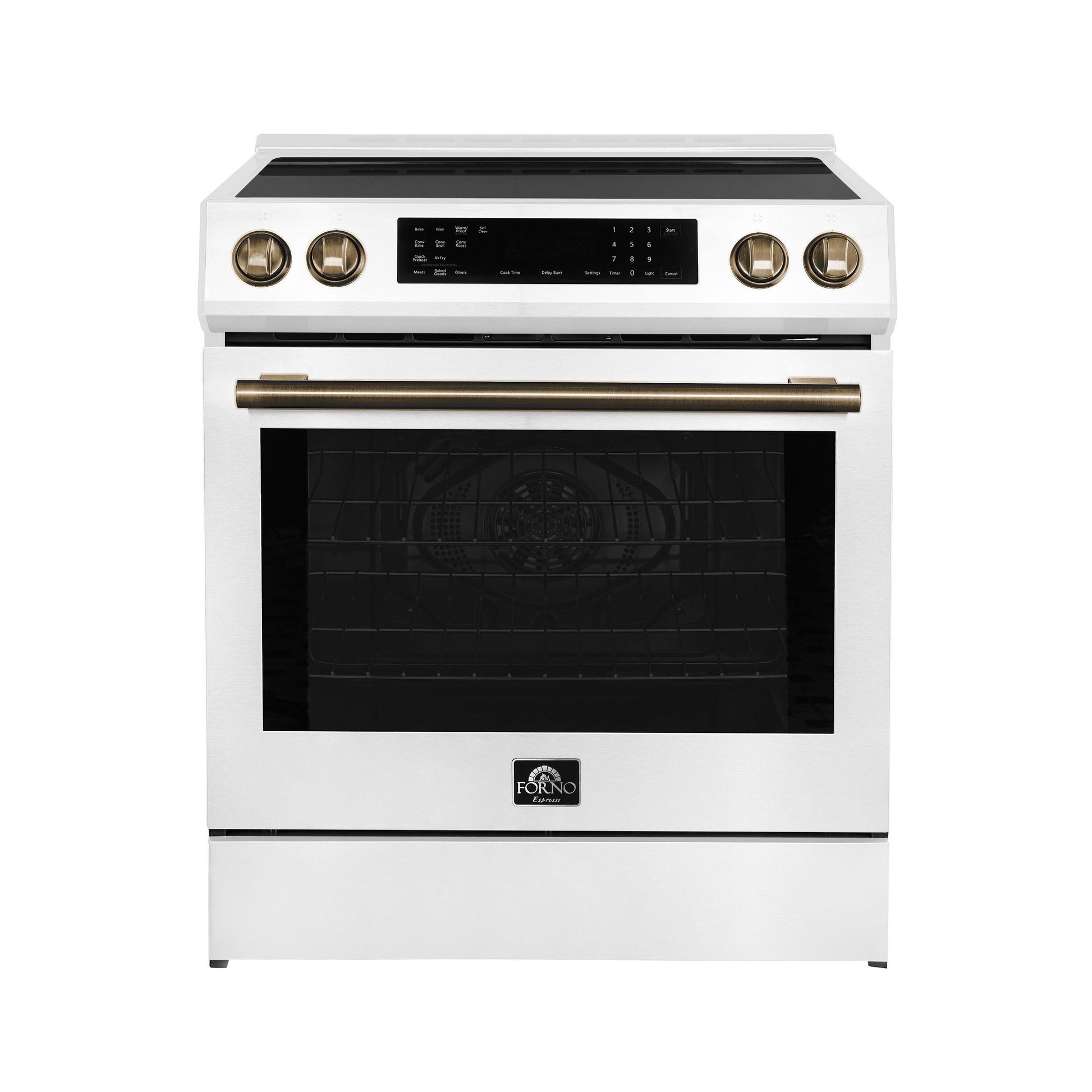 Forno FFSIN090530WHT Espresso Donatello 30-Inch Slide-In Induction Range White